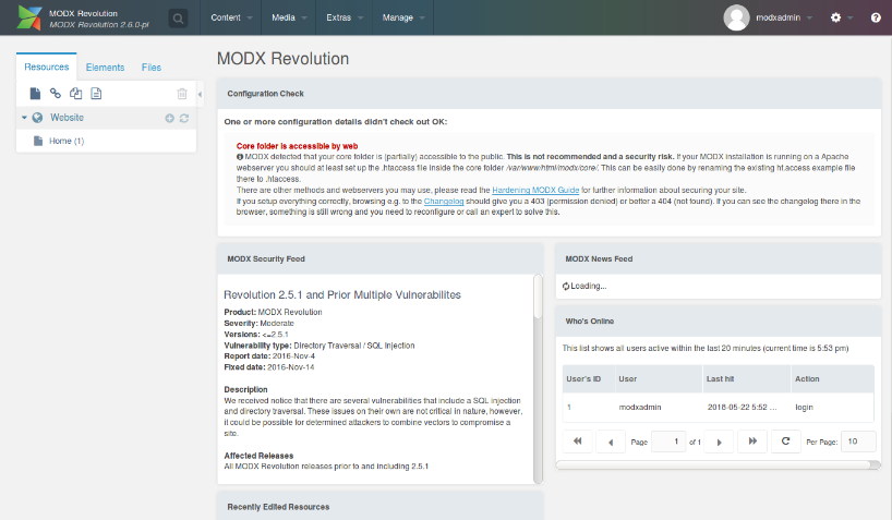 Cómo instalar MODX CMS en Ubuntu 18.04 LTS