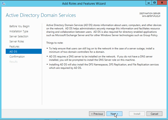 Instalar y configurar Active Directory en Windows Server