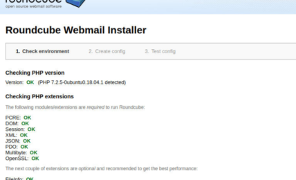 Como instalar el ultimo webmail de Roundcube en Ubuntu 1804
