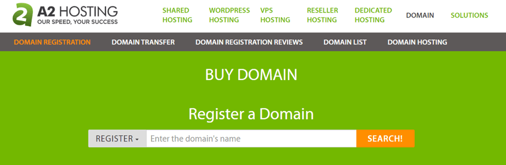A2 Hosting Mejor proveedor de nombres de dominio