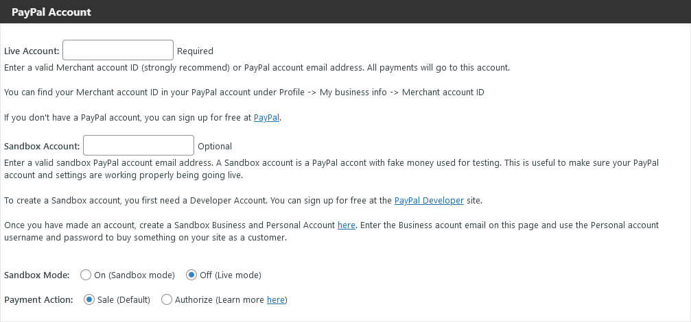 Conecte el complemento del botón Comprar ahora de PayPal a la cuenta de PayPal