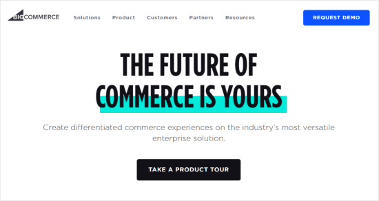 Sitio web de la plataforma de comercio electrónico para BigCommerce