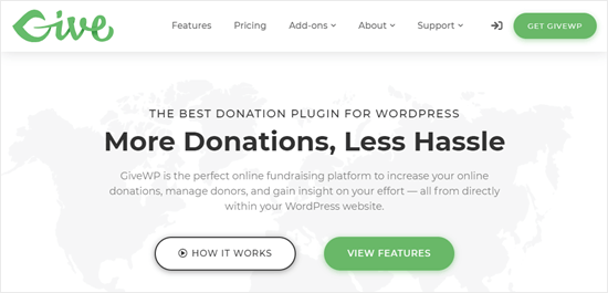 Sitio web de GiveWP