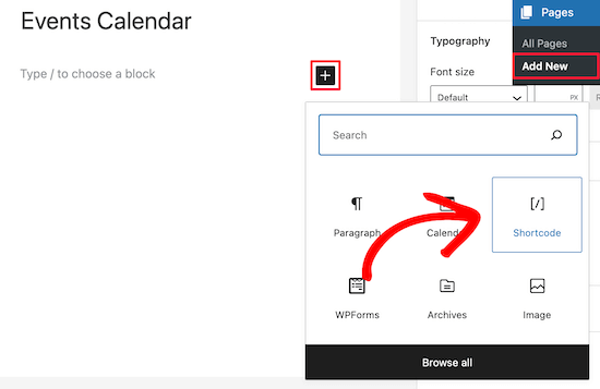 Crear una nueva página de Google Calendar