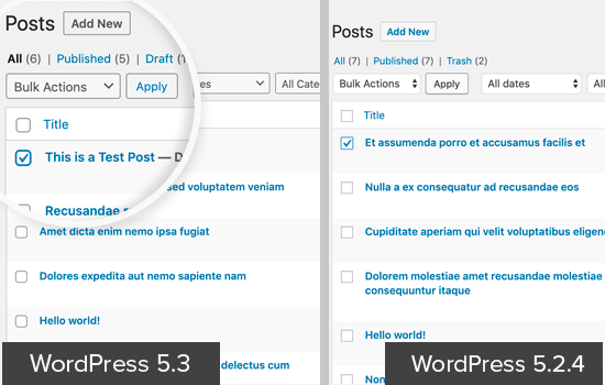 Campos de formulario en la interfaz de usuario de WordPress 5.3