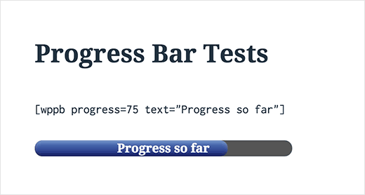 Barra de progreso en WordPress con texto
