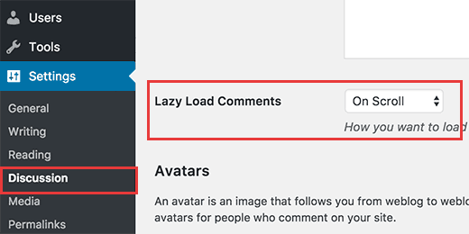 Elige cómo quieres cargar los comentarios de forma diferida en WordPress