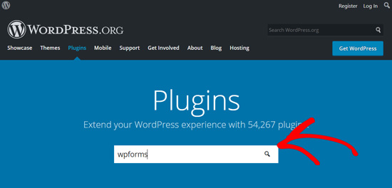 Busque complementos de WPForms en WordPress.org